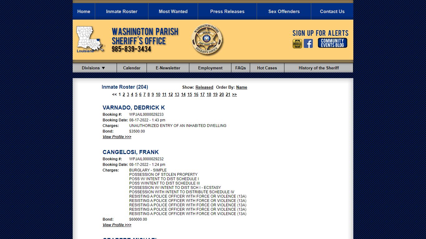 Inmate Roster - Current Inmates Booking Date Descending - Washington ...